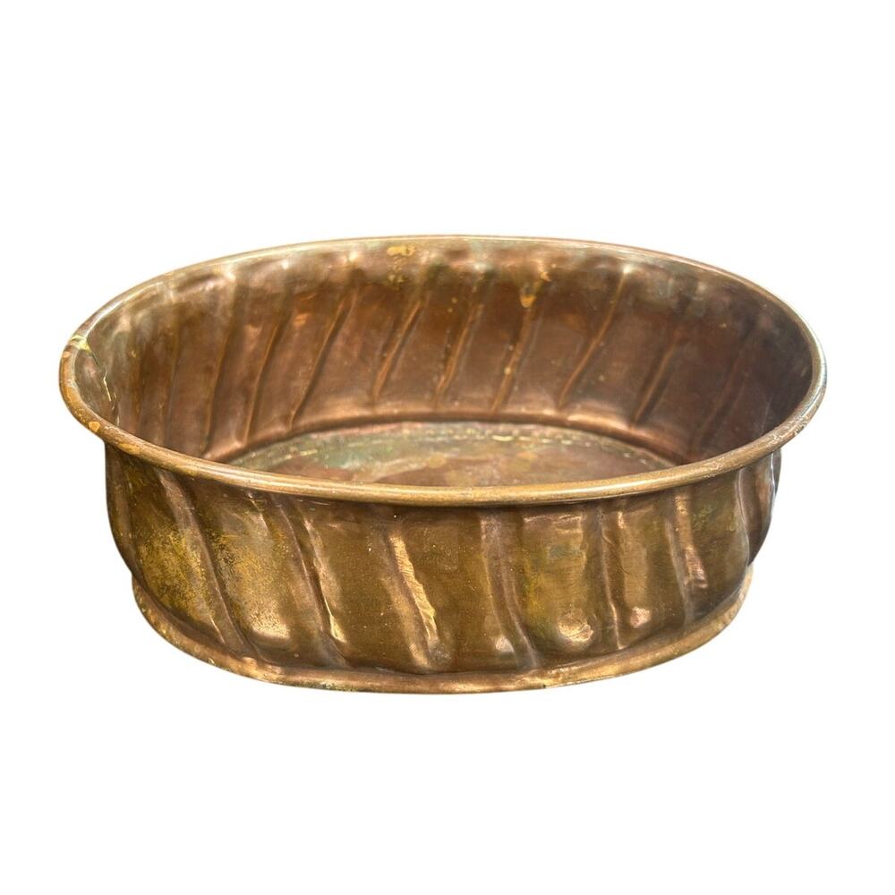 Vintage Copper- oblong - Some wear- 9x6x3" has wear hammered